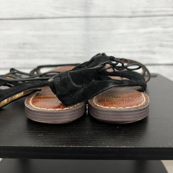 Sam Edelman Black Strappy Gladiator Sandals, Size 6.5 - Picture 2 of 3